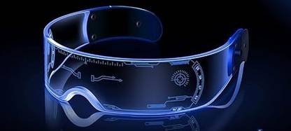 kripara Luminous LED Glasses ,Futuristic Electronic Visor Glasses Luminous Glasses  Party Glow Ornament
