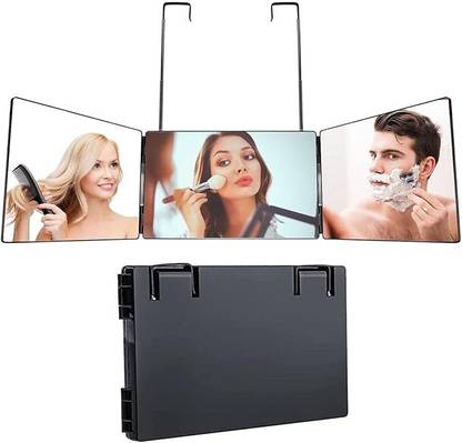 Edtepy 3 Way Mirror for Self Hair Cutting Tools Mirror 5X Magnification Mirror Magnifying Mirror