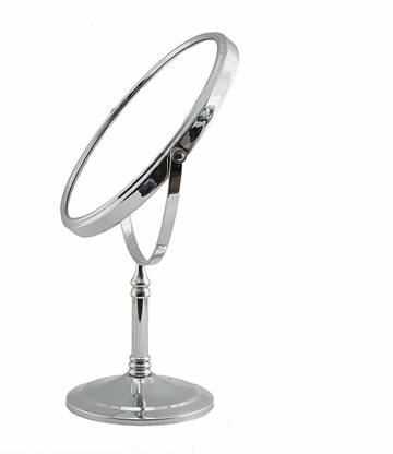 Loop Silver Tabletop Double Side Makeup Vanity Mirror Decorative Mirror