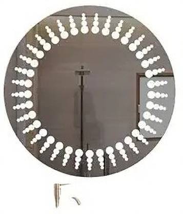 KRISHNA'S Reflection Transform your space with the Wall Mount Round Touch Sensor LED Light Mirror Lighted Mirror
