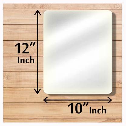 RannS 10" × 12" Inch Rectangular Mirror, 3.5mm thick / No Drill Required / Easy Stick Decorative Mirror
