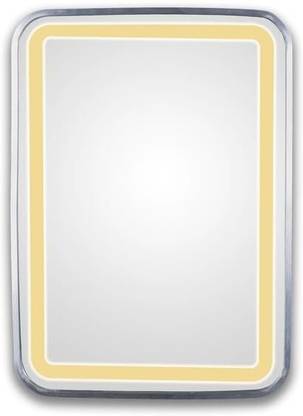 Honeyworks Led Metallic Frame Led Mirror (Size:- 13x17, Color:- Black) Vertical Lighted Mirror
