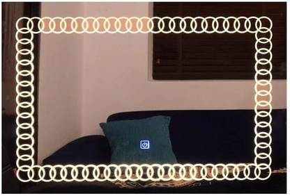 quality glass Bathroom LED Mirror with Touch Sensor 3 Light Effects Rectangular18 x 36 Inch Lighted Mirror