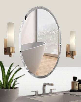 ARYAANSH Elegant Frameless Self-Adhesive Wall Mount Decorative Mirror-TY81 Decorative Mirror