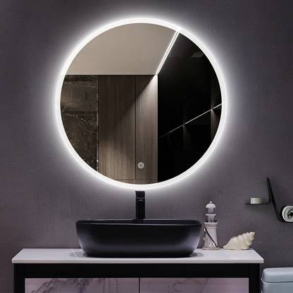 Bstsllr LED-Wall Mounted Decorative Mirror Lights for Wash Basin Office 24 Dia Decorative Mirror
