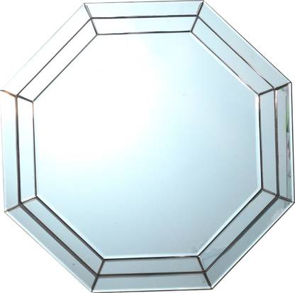 Ammar Glass Design Mirror / Elevated Octagon Mirror / Size 24 x 24 inch Decorative Mirror