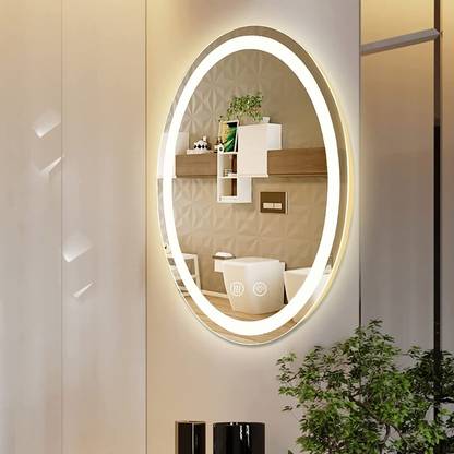 Khushi Decors Led Mirror with Light Bathroom Wall Decor 
Makeup Room 12x18 Inch LT11 Bathroom Mirror