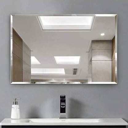 Painting Mantra Frameless Wall, Bevelled Frameless Bathroom Mirror