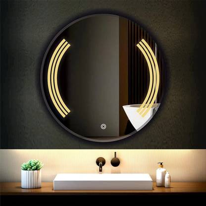 ARC homes & memorials Modern Designed LED Circular Wall Mounted 21*21 inch & 3 Mode Backlit Lighted Bathroom Mirror