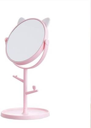ShilpSukh Tabletop Cat Shape Makeup Mirror Shaving Mirror, Free Standing Table Decorative Mirror