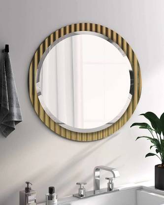 RAJSGLASS Raj Glass Bathroom mirror, Wall Mirror Fluted Mirror Wall Mount 14 Inch Bathroom Mirror