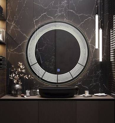 Lavish store LED Mirror Size 24x24 with Touch Sensor, Adjustable Brightnes,High-Quality Build Decorative Mirror