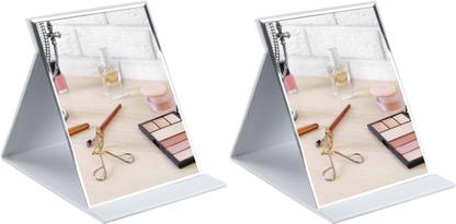 pepplo MIRROR_D_White_2, Pack of 2 Decorative Mirror