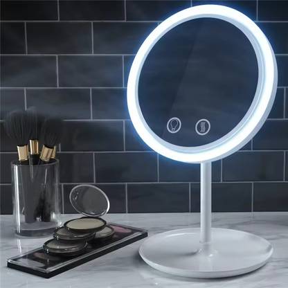Kinzilla 3 in 1 5X Magnifier LED Lamp Desktop Makeup Cool Makeup Mirrors Magnifying Mirror