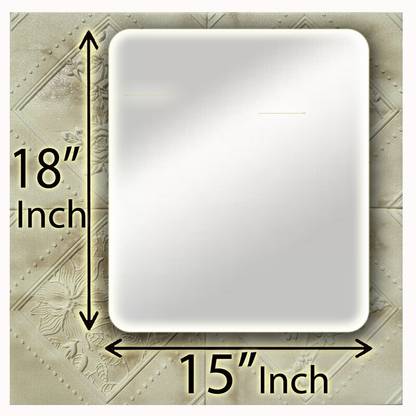 RannS 15" x 18" Inch Rectangular Mirror F_B Bathroom Mirror