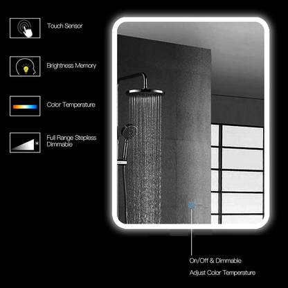 Bstsllr Led Mirror for Bathroom with 3 Color Dimmable (2 size in one 18 x 24 ,24 x 18) Bathroom Mirror