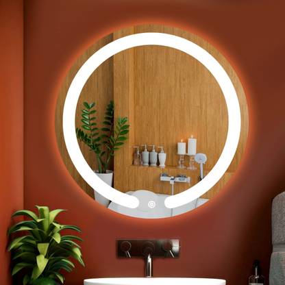 LUPPRA Round Wall Mirror with touch sensor & Light for wall Size 24" X 24" Bathroom Mirror