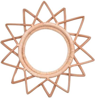 GRASSMINDS Angelica Handmade Rattan Mirror Decorative Mirror