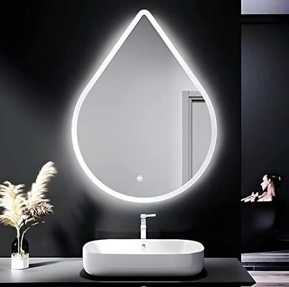 SANIF Led Mirror for bathroom Water Drop || Size 18x24, Bathroom Mirror