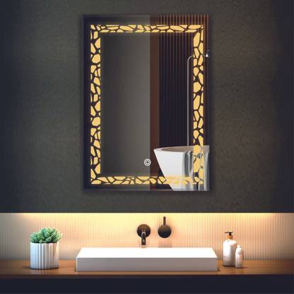 PRINCE ART Led Mirror with Light Bathroom Wall Decor 
Makeup Room 18x24 Inch LT83 Bathroom Mirror