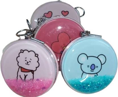 HARBAN MART Bts Cosmatic Glitter Makeup Compact Mirror Random Color - Pack of 1 Shadow Box Mirror