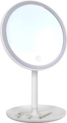 PRIME PICK 360° Rotating Makeup Mirror with, LED White Lightweight & Durable Vanity Mirror Decorative Mirror