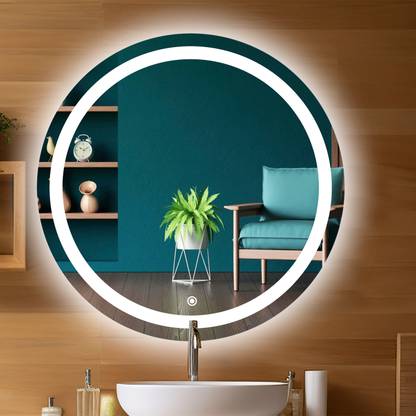Sunsyze Round LED Mirror For House & Office, Decorative Mirror with Lights Lighted Mirror
