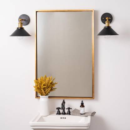 casagold Gold Rectangular Mirror Decorative Mirror