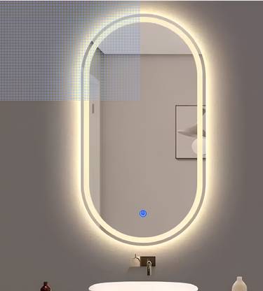 SANIF Capsul Led Mirror for bathroom || Size 18x24, Lighted Mirror