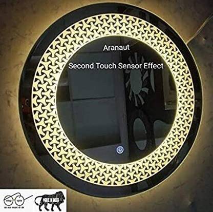 Arvind sanitary Round 3D Led Mirror Lighted Mirror
