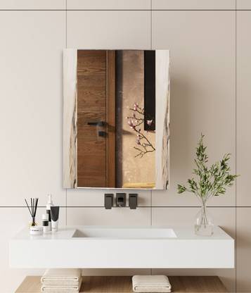 RAJSGLASS Raj Glass Marble Digital Print l on Glass Mirror Bathroom Mirror Fancy Mirror Bathroom Mirror