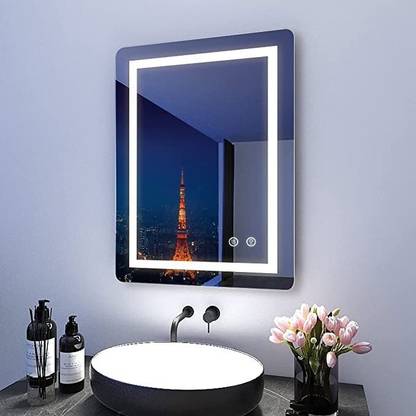 COMTO Led Mirror 24x28 for Bathroom with 3 Color Mode (White/Warm/Cool White) Dimmable Bathroom Mirror