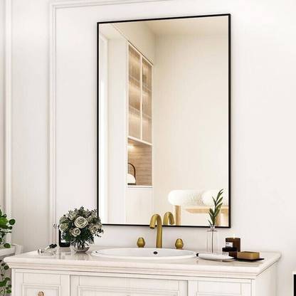 Shivammirror Mirror for bathroom 20x16 inch rectangle Bathroom Mirror