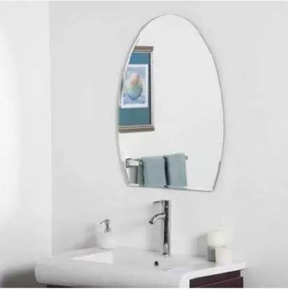 Elayne Frameless Babbling Half Oval Mirror 18 X 24 Inch Bathroom Mirror Price in India - Buy ...