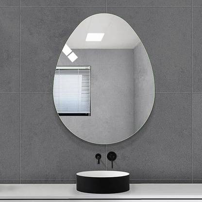 Adinath Creators Adinath_Creators_12x18inch_EGG_Shape_Polished_Mirror Bathroom Mirror