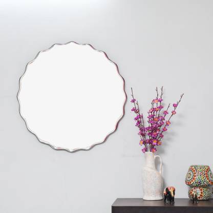 Ami Round weave Wall Mirror with Silver Glass Decorative Mirror