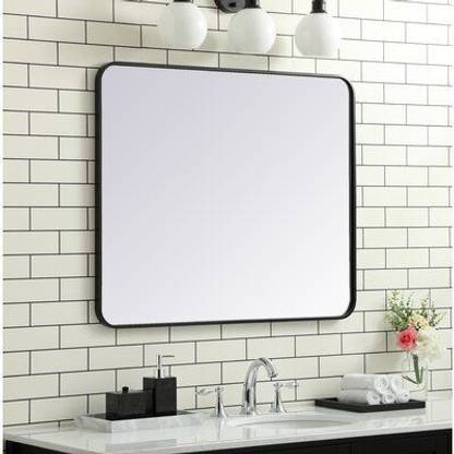 Rworld 12"inch X 12"inch RECTANGLE ROUNDED CORNER MIRROR. Bathroom Mirror