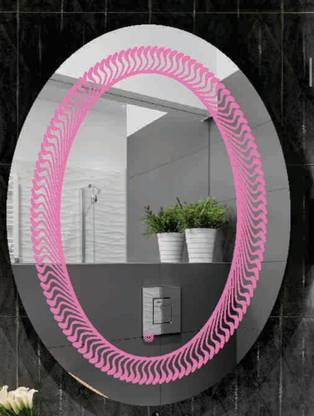ANSH INTERRIOR CRAFT DISIGN LED MIRRIORS ROUND 18"X24" Decorative Mirror