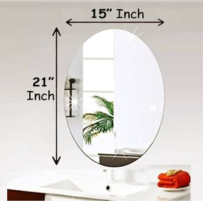 RannS 15" x 21" Inch F_D1 Oval Mirror Decorative Mirror