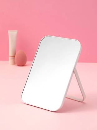 MINISO Dual-Use Vanity Mirror ,8-Inch Folding Table Mirror Hanging Mirror,white Bathroom Mirror