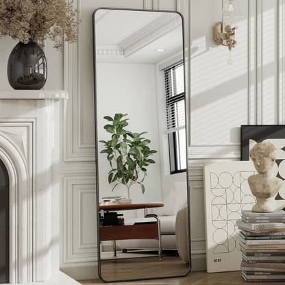 ARTMENT Vista Arched Floor Black Frame (160 X 50 CM) Decorative Mirror
