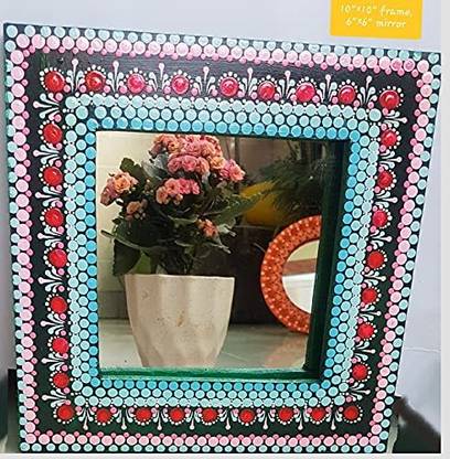 Prika Stars Home Decor Peacock Border Design Small Wall Mirrors Design Decorative Mirror