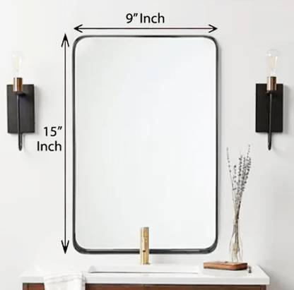 RannS 9" x 15" Inch Rectangular Mirror F_D Decorative Mirror