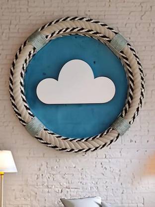 SUPERHANDIKRAFT Nautical Coastal Round Rope Decorative Mirror