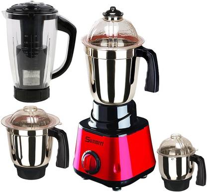 Sunmeet Mini red 600 W Mixer Grinder