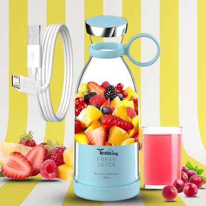 Tenring 420ml USB Portable Juicer Blender Bottle for Smoothies, Protein Shakes, Fruits, 105 W Mixer Blender