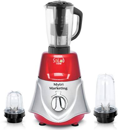 Salad 530ml Jars) Red Silver MA23 750 W Mixer Grinder