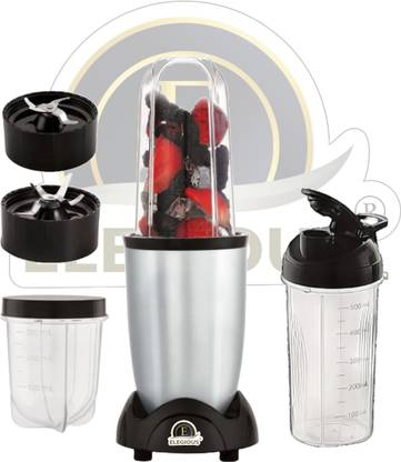 ELEGIOUS Silver-Black, Power Consumption : W - 500, Total Jars : 03 500 W Mixer Grinder
