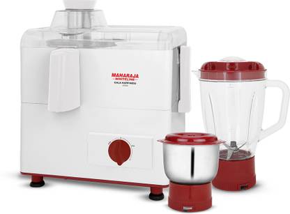 MAHARAJA WHITELINE Gala Happiness_ JX1-163 450 W Juicer Mixer Grinder (2 Jars, Multicolor)