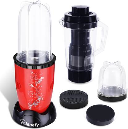 Jenefy 400Watt Mixer 2 Jar with Juicer jar Red 400 W Juicer Mixer Grinder